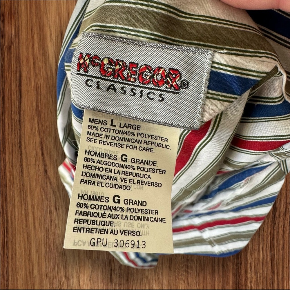 Vintage Mcgregor classics Shirt Men's Size Large Cotton Polyester Blend 306913 - Picture 5 of 7